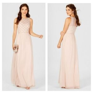 Adrianna Papell Adrianna Papell Beaded A-Line Gown Bridesmaid Dress 8